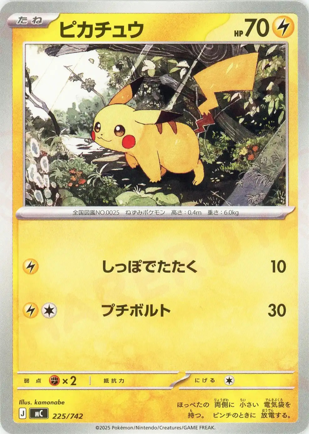 ピカチュウ　関連 ピカチュウ(-){雷}〈225/742〉[MC] – 晴れる屋2 大宮店